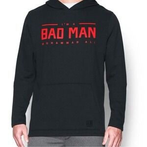 Under Armour X‎ Muhammad Ali "I'm a Bad Man"Black and Red Hoodie Size S